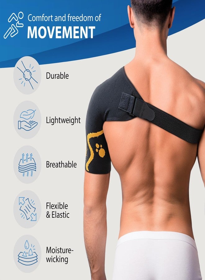 ORTONYX Shoulder Stability Brace Compression Sleeve for Rotator Cuff Support, Injury Prevention, Dislocated AC Joint, Labrum Tear, Frozen Shoulder Pain, Sprain, Soreness, Bursitis/L - Image 4