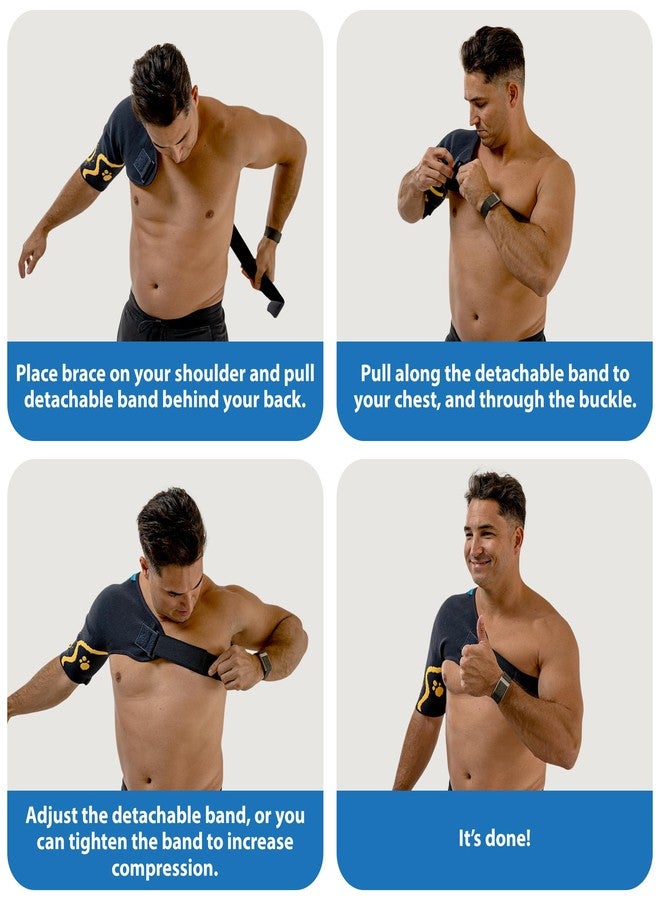 ORTONYX Shoulder Stability Brace Compression Sleeve for Rotator Cuff Support, Injury Prevention, Dislocated AC Joint, Labrum Tear, Frozen Shoulder Pain, Sprain, Soreness, Bursitis/L - Image 3