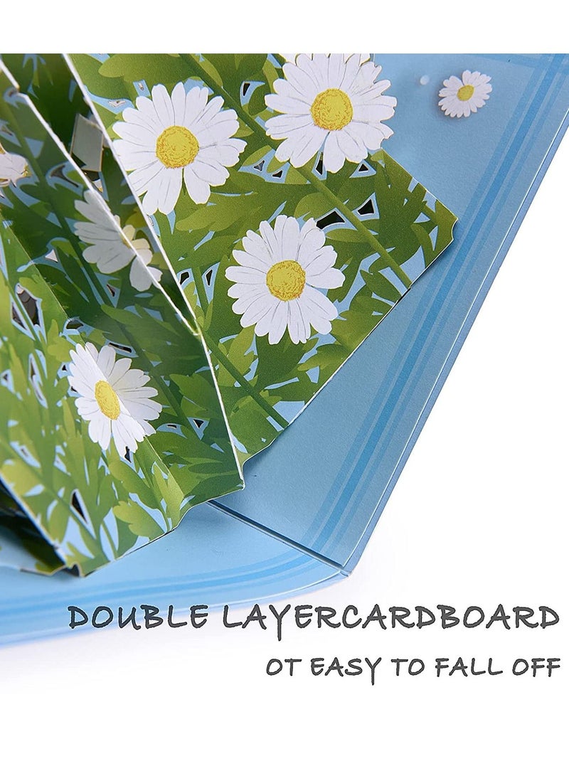 KASTWAVE Pop Up Cards 3D Cards for Birthday, Flower Spring Card with Daisies, Birthday Card, Mother’s Day Card for Wife, Mom, Grandma, Sister, Girlfriend, Daughter - Image 4