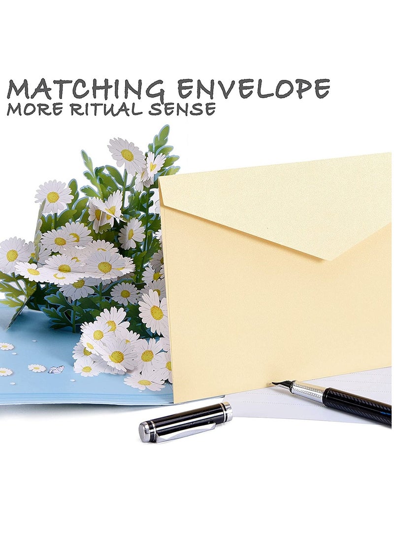 KASTWAVE Pop Up Cards 3D Cards for Birthday, Flower Spring Card with Daisies, Birthday Card, Mother’s Day Card for Wife, Mom, Grandma, Sister, Girlfriend, Daughter - Image 5