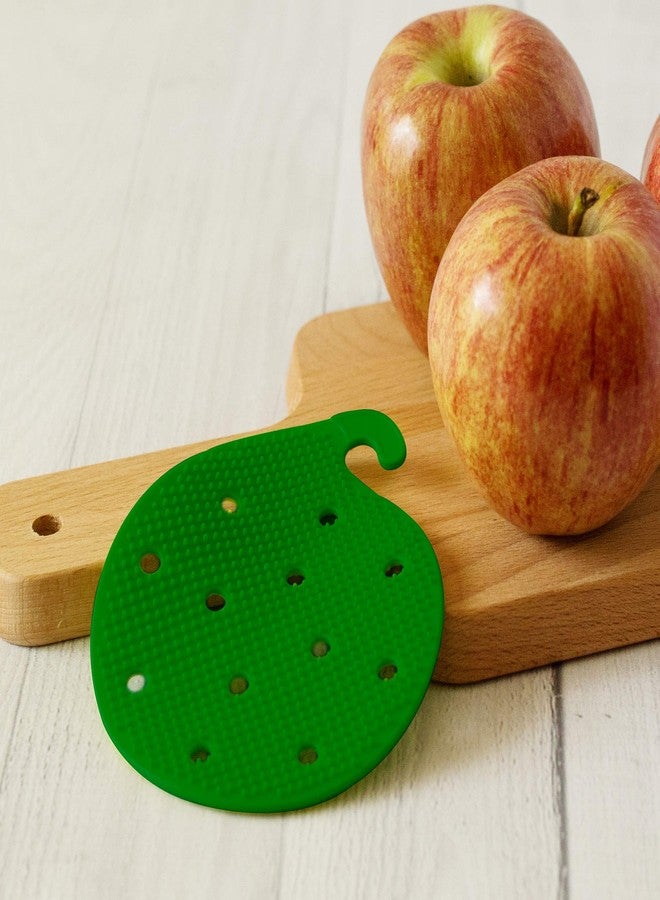 Cestari Vegetable Scrubber Brush : Double Sided Fruit and Vegetable Scrubber - Multi Use: Potato Scrubber - Carrot Brush - Trivet - Jar Opener - Coaster - Fruit Cleaner -BPA Free - Veggie Scrubber by Cestari - Image 2