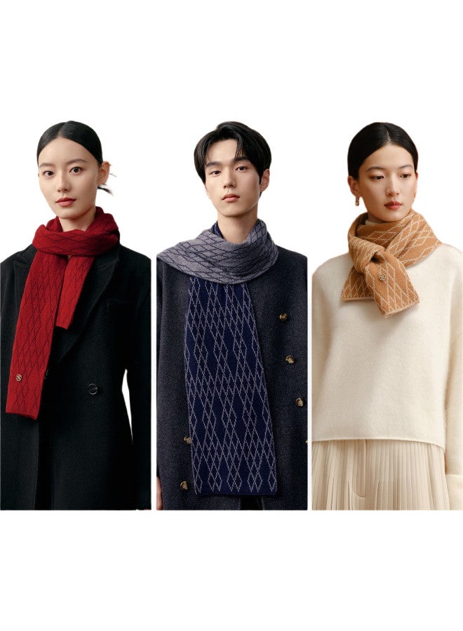 Wanshili Wensli Pure Wool Scarf For Women Winter Edition, Gift Box Set For Girlfriend, Cross Time And Space - Image 3