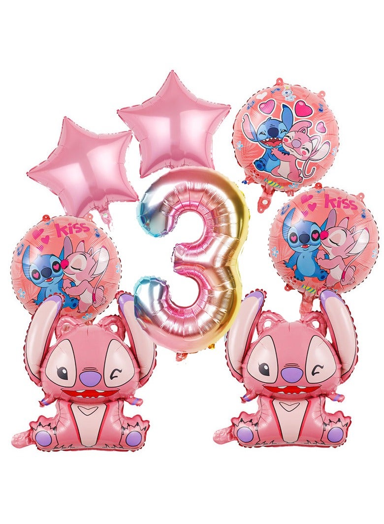 Party Cartoon Shape Anime Star Baby Stitch Balloon Set Children's Toys Birthday Party Decoration Balloons - Image 1