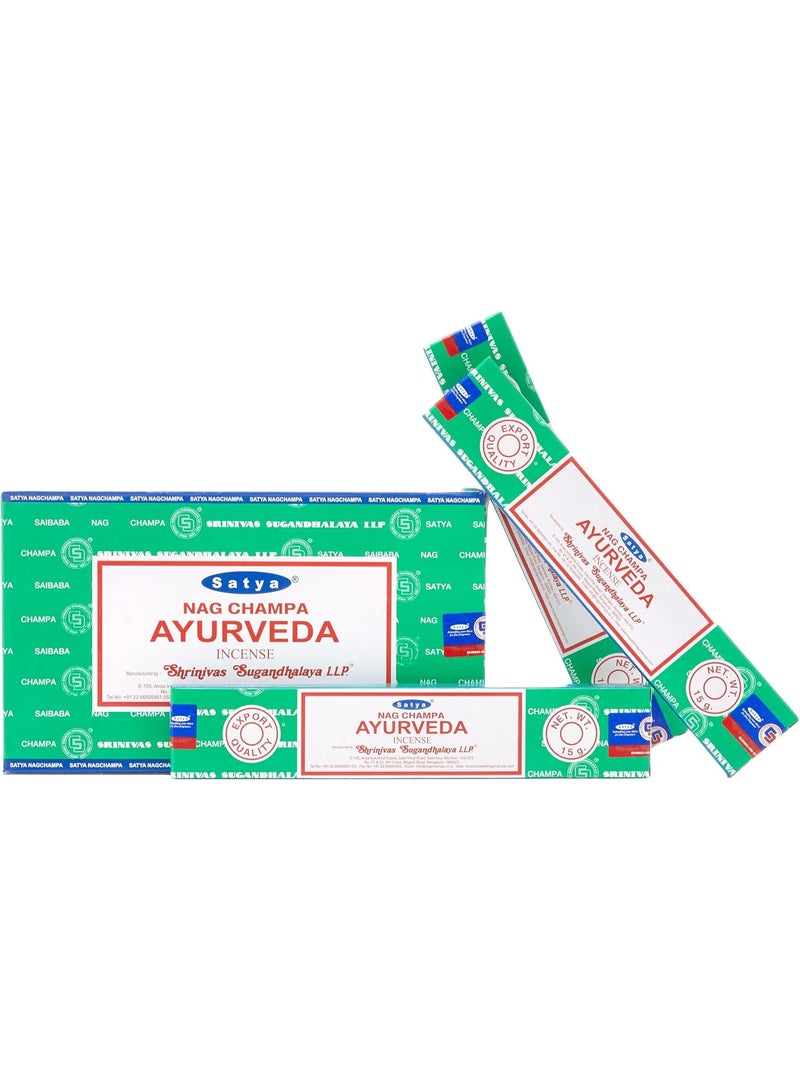 Satya Nag Champa Ayurveda Incense Sticks – Natural Aromatic Agarbatti for Aromatherapy, Prayer, Meditation & Peaceful Home Ambience - Image 1