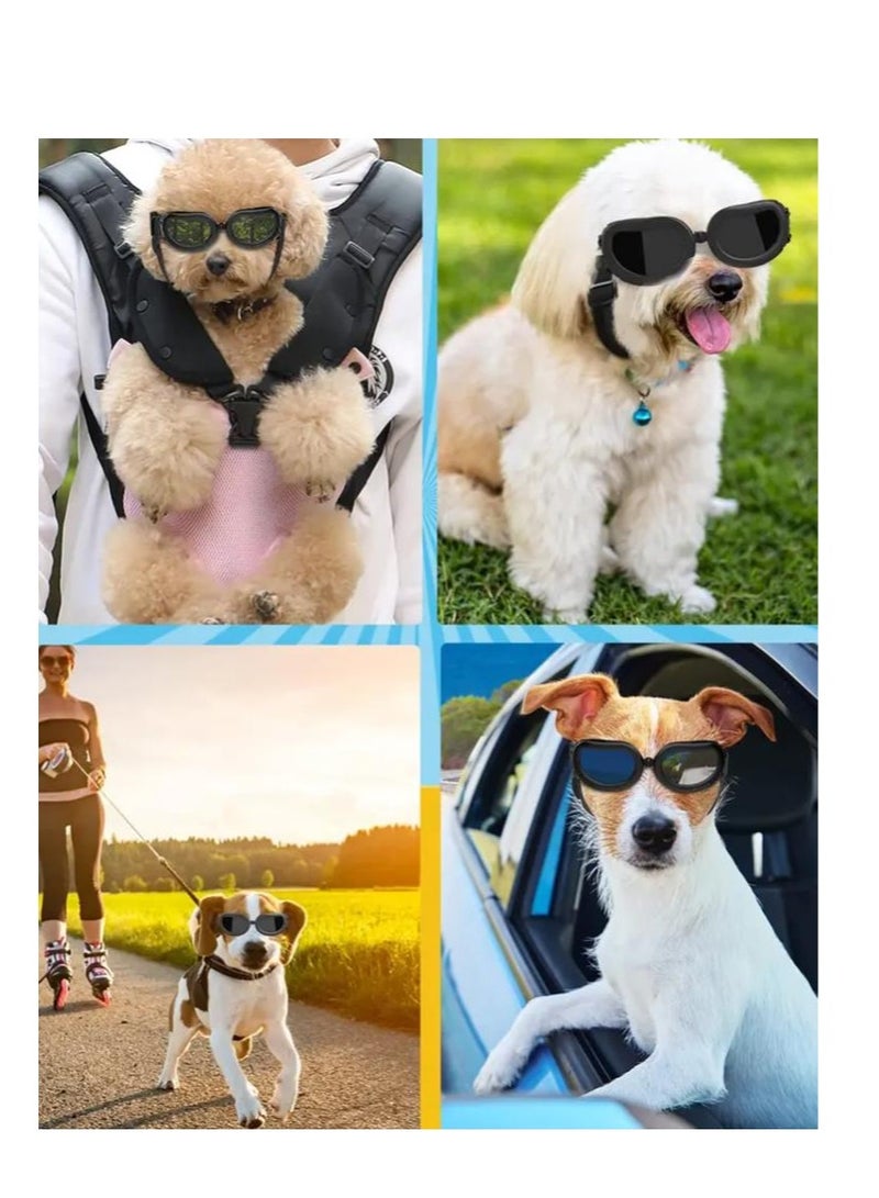 واي آند دي Dog Goggles Small Breed Sunglasses, UV Protection Sunglasses with Adjustable Strap, Waterproof Windproof Snowproof Cool Glasses for Puppy and Cat, Sun Doggie - Image 4