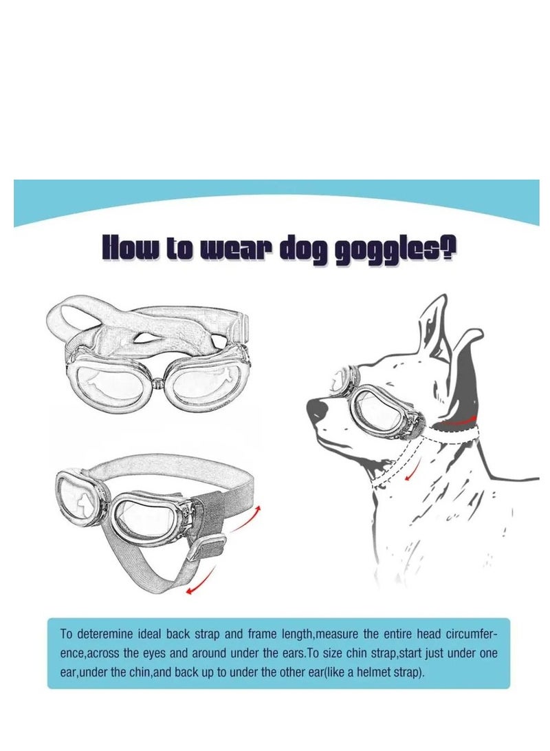 واي آند دي Dog Goggles Small Breed Sunglasses, UV Protection Sunglasses with Adjustable Strap, Waterproof Windproof Snowproof Cool Glasses for Puppy and Cat, Sun Doggie - Image 5