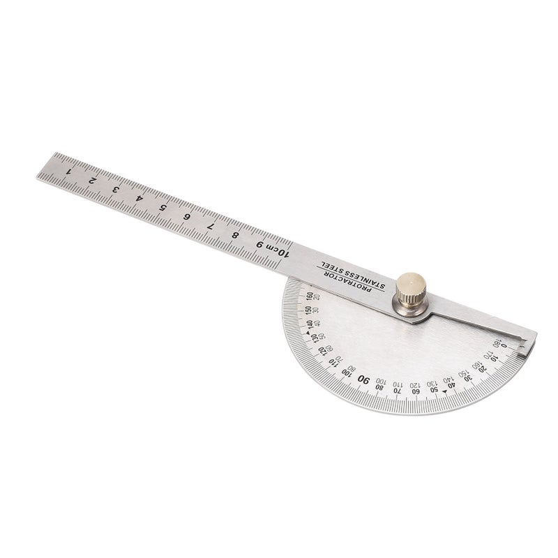 Angle Protractor Stainless Steel Portable Adjustable 0 to 180 Degree Angle Ruler Finder Angle Measure Tool with 10cm Woodworking Ruler - Image 2