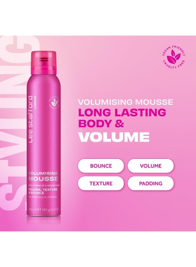 Lee Stafford موس شعر لي ستافورد المعزز للحجم | تصفيف - أضف حجمًا وملمسًا للشعر الناعم المجعد، أفضل رغوة مرنة تعزز الجسم مع ثبات قوي، خفيفة الوزن، مكثفة، للرجال والنساء، 6.4 أونصة - Image 4