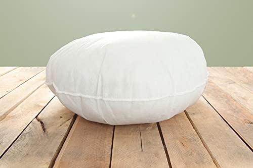 HFI Urban Arts Round Cushion Fillers - Pack of 2 Pcs, 16 x 16 Inches, White | Round Cushion for Sofa, Round Cushion for Bed, Guest Room - Image 1
