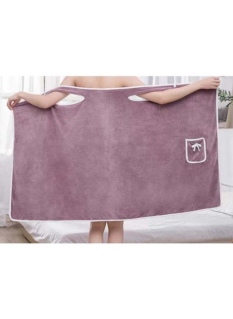 1pc Wearable Bath Towel Bowknot Coral Velvet Bath Skirt For Adults Water Absorption Quick Drying, Bath Towel No Hair Loss Bath Supplies