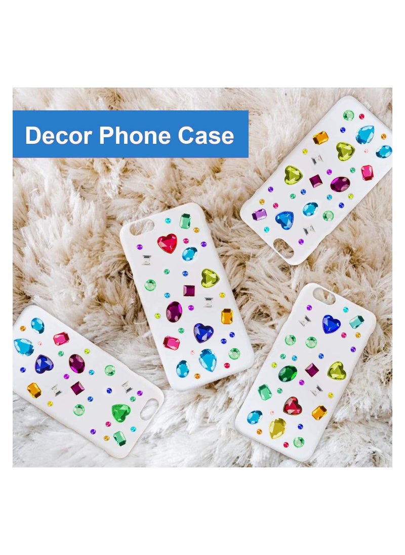 SYOSI - Rhinestone Stickers Self-Adhesive Jewels Gems Crystal Bling Jewel for DIY Craft Nail Body Makeup Festival Muticolor Assorted Size 1141Pcs - Image 1