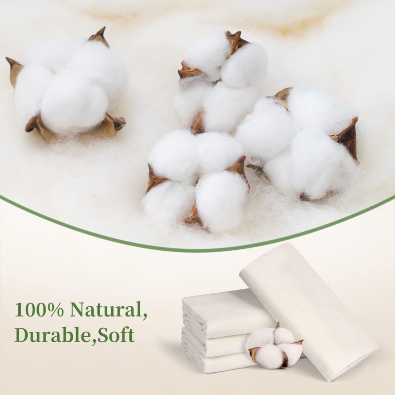 DEROWN 2Pcs Cotton Flannel for Castor Oil Pack, Less Mess Made of Unbleached Organic Cotton Flannel Reusable Soothing Heat Compress for Liver, Abdomen, Joints, Highly Absorbent Soft Feel like Nightgown - Image 4