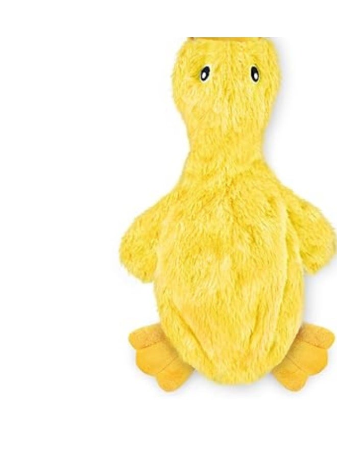 لعبة كراكل للكلاب ، بطة قطيفة ناعمة بدون حشوة بصوت صرير ممتع، مثالية للكلاب الصغيرة والمتوسطة والكبيرة، آمنة للعض واللعب دون فوضى، لعبة تسلية وتدريب للحيوانات الأليفة – لعبة صوتية للكلاب – لعبة جرو – لون أصفر - Image 3