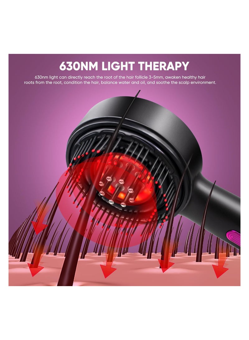 SOLARAE ترقية 2 في 1 موزع زيت الشعر، مشط موزع لفروة الرأس، موزع زيت لفروة الرأس، فرش كهربائية لنمو الشعر، موزع زيت الشعر مع مساج لفروة الرأس، موزع زيت مقاوم للماء IPX7 للشعر - Image 2