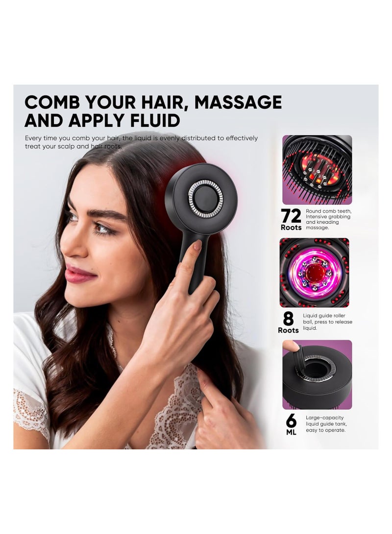SOLARAE ترقية 2 في 1 موزع زيت الشعر، مشط موزع لفروة الرأس، موزع زيت لفروة الرأس، فرش كهربائية لنمو الشعر، موزع زيت الشعر مع مساج لفروة الرأس، موزع زيت مقاوم للماء IPX7 للشعر - Image 5