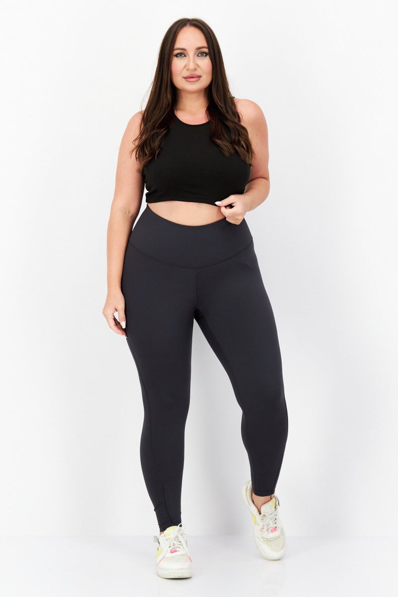 Adidas Women Plus Size Training Leggings, Dark Grey - Image 2