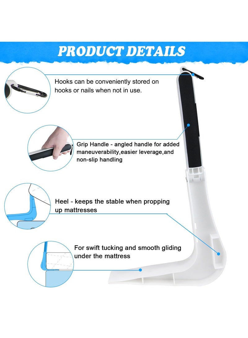 Barakah أداة رفع المرتبة، رافع ويدج تحت المرتبة بتصميم مريح لتغيير الملاءات | أداة رفع المرتبة لجعل السرير سهل | أداة صنع السرير - Image 5