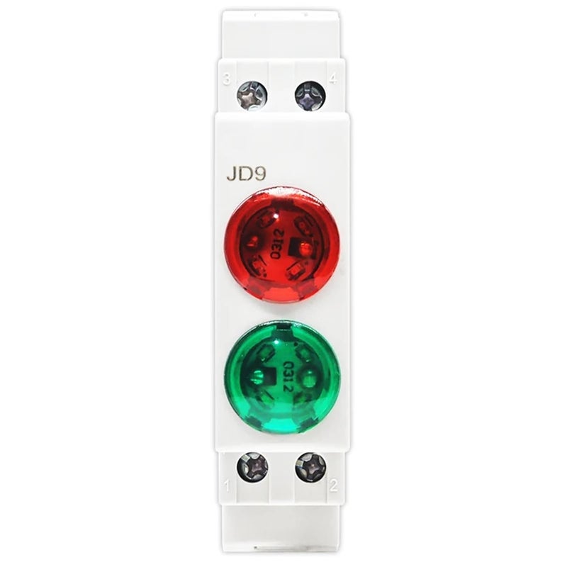 Din Rail Mount LED Signal Lamp 24V Red And Green Pilot Light AC DC 24V 220V - Image 1