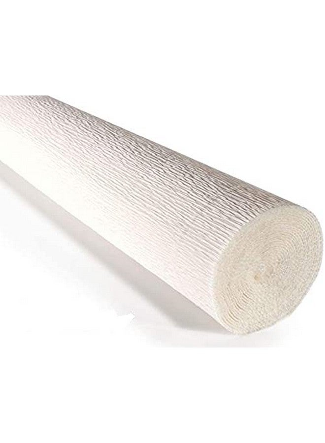 3A Featuretail 8ft Length/20in Width Crepe Paper Roll/Wrinkled Paper for Flower Making, Bouquet Wrapping and Craft (White, 2 Roll) - Image 1