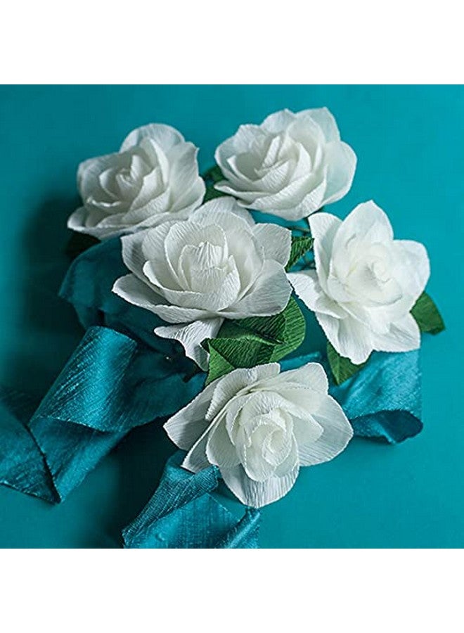 3A Featuretail 8ft Length/20in Width Crepe Paper Roll/Wrinkled Paper for Flower Making, Bouquet Wrapping and Craft (White, 2 Roll) - Image 3