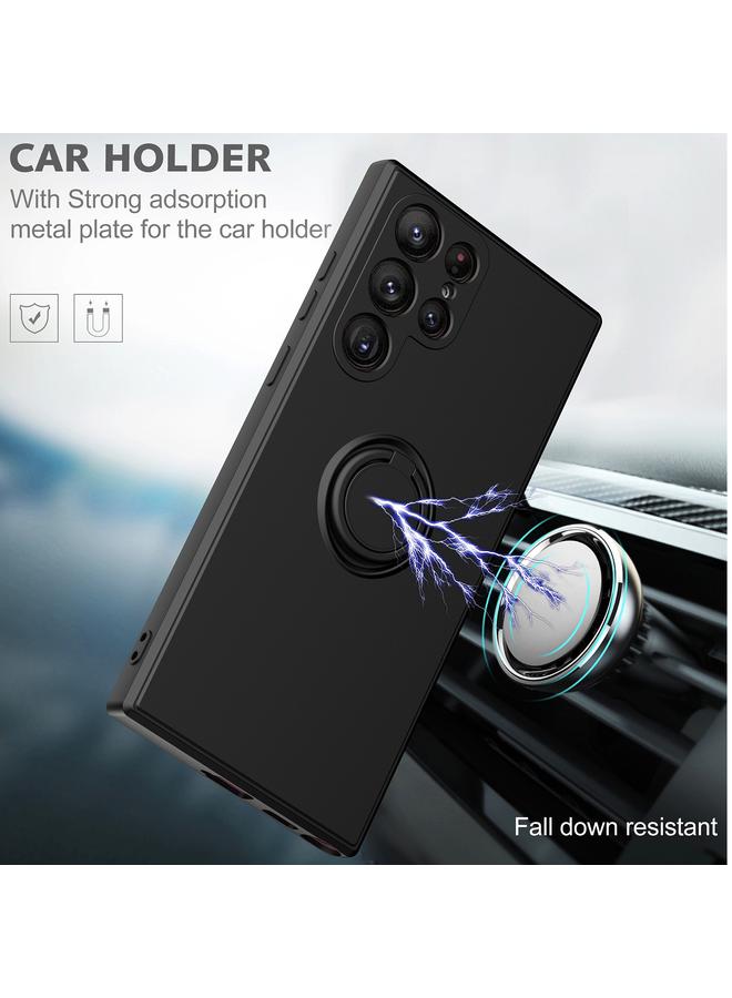 اس-توب جراب لهاتف Samsung Galaxy S23 Ultra 5G مع حامل حلقي من مادة TPU وسيليكون - Image 4