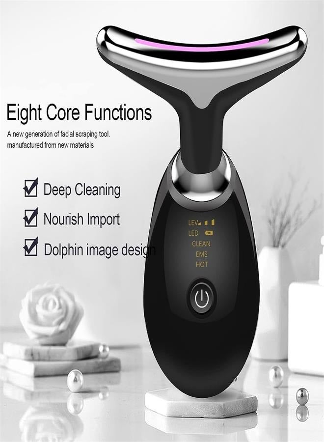 general Handset Face Lift Device, Red Light Therapy for Face, Skin Beauty Device for Face and Neck, 3 in 1 Portable Electric Face Massager(Black) - Image 2