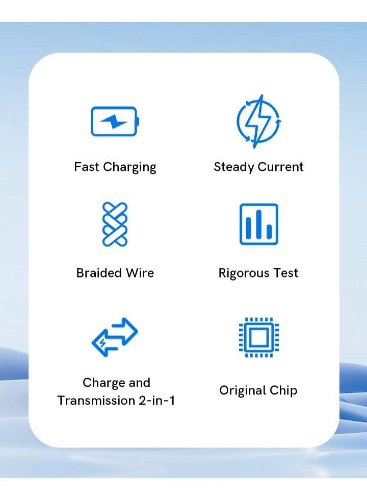 iPhone Charger Cable 2M 【MFi Certified】 USB C to Lightning Cable Fast Charging braided Power Delivery PD 20W iPhone Cable for iPhone 14/14 Pro/14 Plus/14 Pro Max, iPad Pro, iPhone 8-13 All Series - Image 3