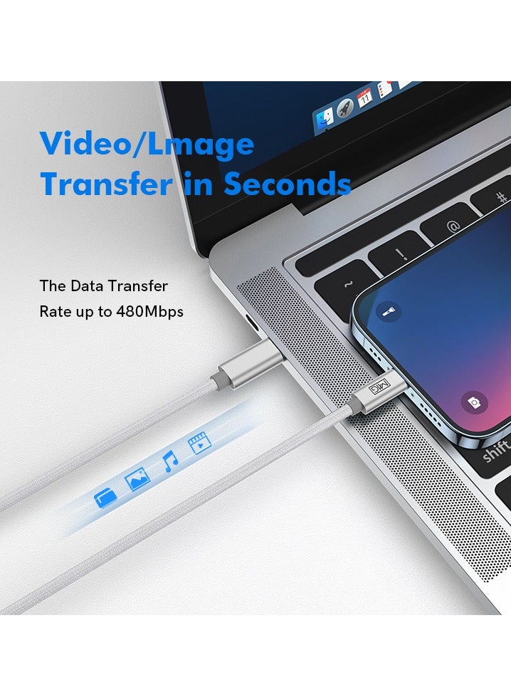 iPhone Charger Cable 2M 【MFi Certified】 USB C to Lightning Cable Fast Charging braided Power Delivery PD 20W iPhone Cable for iPhone 14/14 Pro/14 Plus/14 Pro Max, iPad Pro, iPhone 8-13 All Series - Image 5