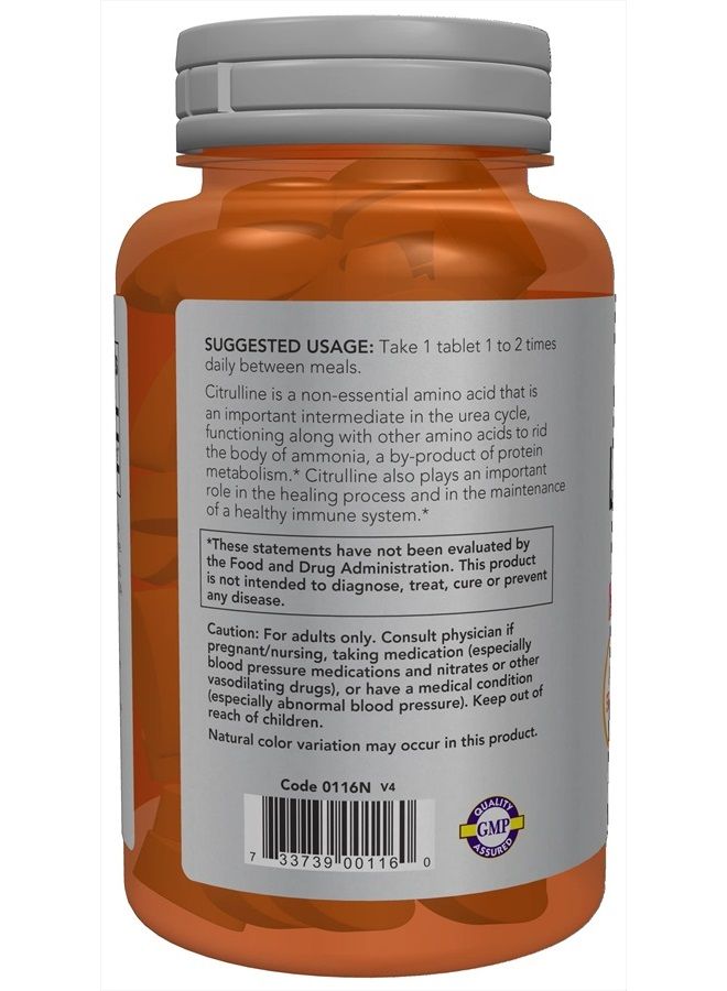 now Sports Nutrition, L-Citrulline, Extra Strength 1,200 mg, Amino Acid, 120 Tablets - Image 3