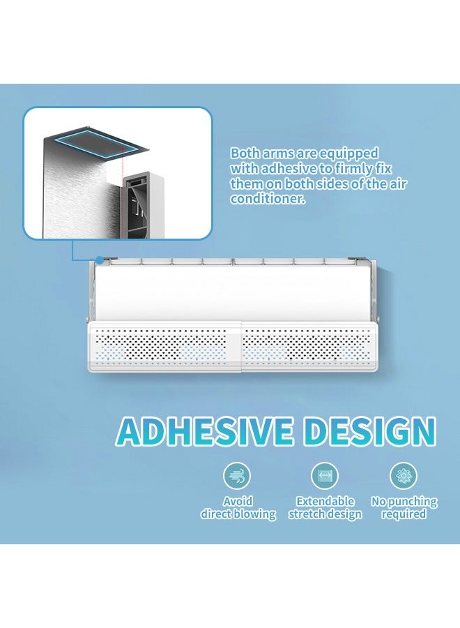 57-105cm Air Conditioner Deflector Air Conditioning Wind Shield,Adjustable Width,No Punching Required,Prevent Direct Air Blowing From The Air Conditioner  - Image 5