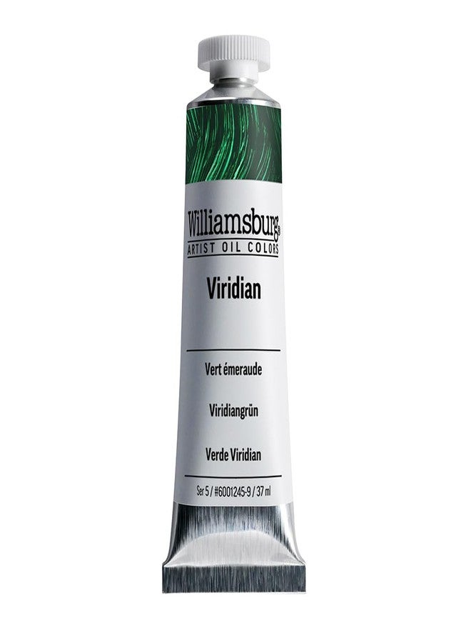 Williamsburg Artist Oil Colors by GOLDEN, Viridian, 37 ml tube, Professional Oil Paint, Semi-Transparent - Image 1