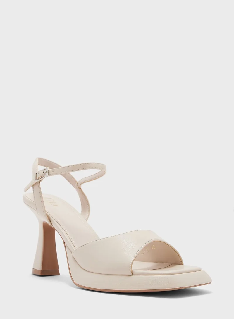 ELLA Flared Heel One Strap Platform Sandal