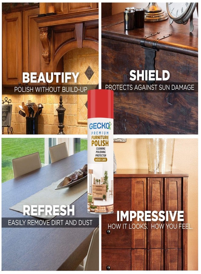 GECKO Furniture Polish Spray | Wood Care & Protection | Cleans & Restores Shine | Shiny Wood Furniture Surfaces | 200ml (Pack of 1) - FORMULATION 110X - Image 4
