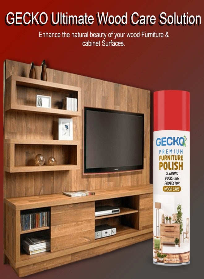 GECKO Furniture Polish Spray | Wood Care & Protection | Cleans & Restores Shine | Shiny Wood Furniture Surfaces | 200ml (Pack of 1) - FORMULATION 110X - Image 5