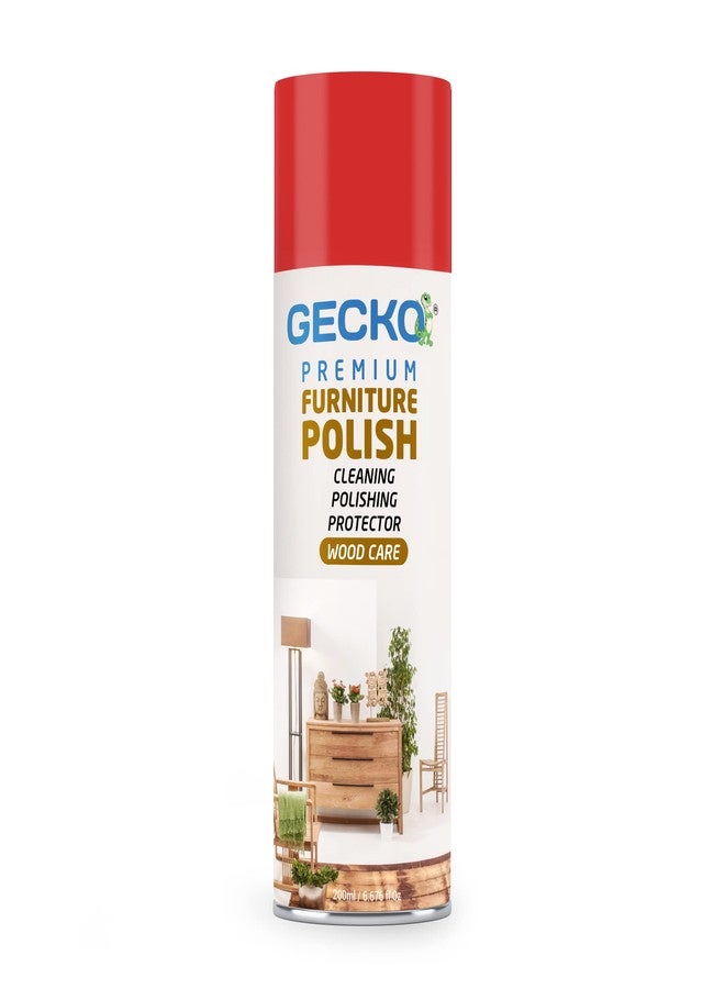 GECKO Furniture Polish Spray | Wood Care & Protection | Cleans & Restores Shine | Shiny Wood Furniture Surfaces | 200ml (Pack of 1) - FORMULATION 110X - Image 1