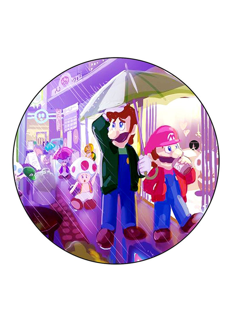 RKN The Video Game Super Mario Printed Round Pin Badge Multicolour - Image 1