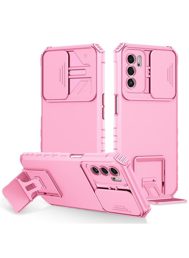 The Bros Case For OPPO A16 Stereoscopic Holder Sliding Camshield Phone Case
