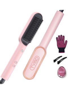 Ring Hair Straightening Comb Pink