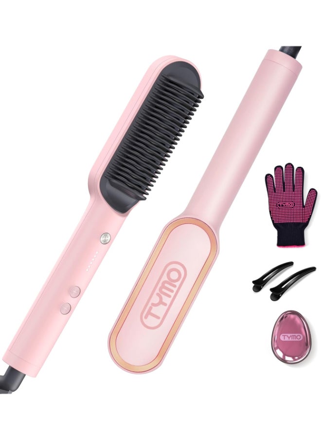 TYMO - Ring Hair Straightening Comb Pink - Image 1