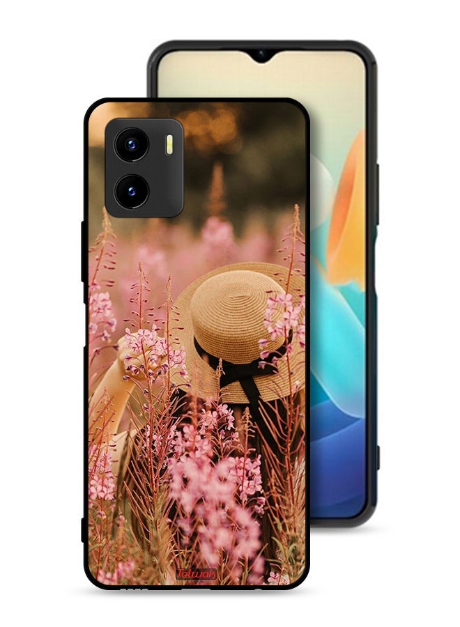 Tolwak Vivo Y15s Protective Case Cover Hat Girl In Flowers - Image 1