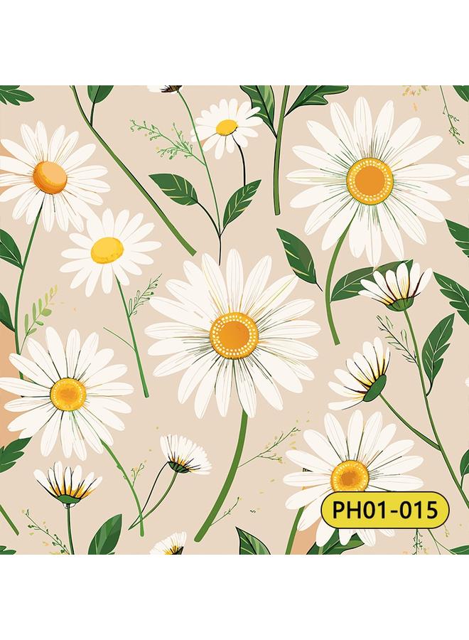 Bluejw Wallpaper Wall Stickers Plant Flower TV Background Wall Decoration High Sense Wallpaper Self-adhesive Flower Wallpaper - Image 1