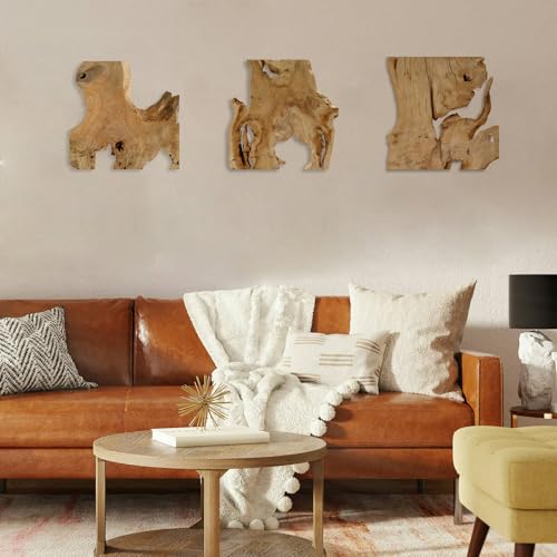 NAHARO Natural Wood Wall Art - Handcrafted Rustic Decor, Frameless Design for Living Room, Bedroom, Kitchen, or Office - Unique Organic Charm for Your Home - Image 3