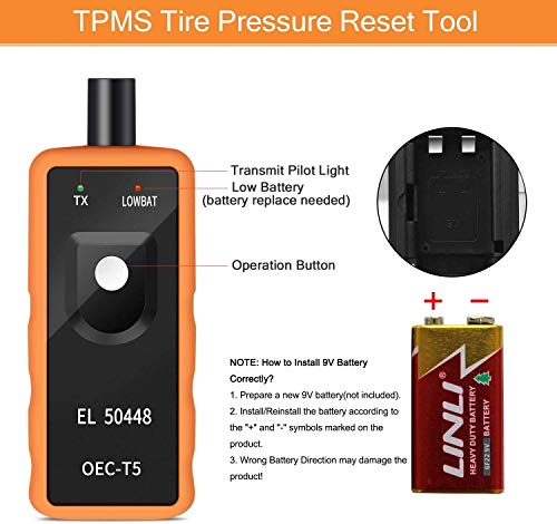 Launch Launch TPMS Relearn Activation Reset Tool for GM Tire Sensor Pressure Monitor System Programming Training Activation Tool Automotive OEC-T5 EL 50448 Vehicle Series 2006-2025 - Image 4