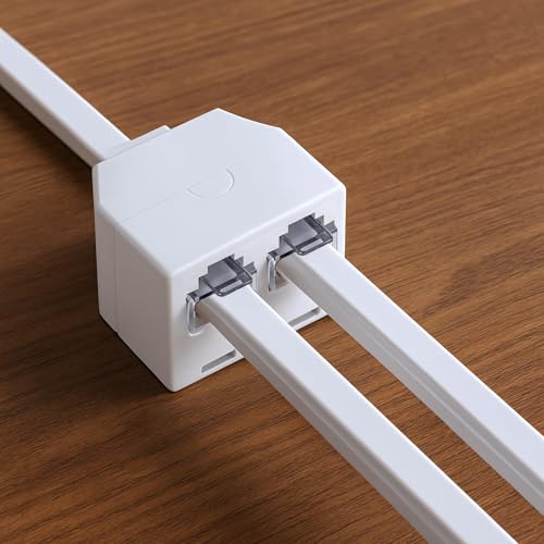 MAKABEE 2 Pack Two Way Telephone Splitters RJ11 Male to Dual Female Cable 6P4C Phone Splitter for Landline Suitable for Telephone, Fax Machine, White - Image 4