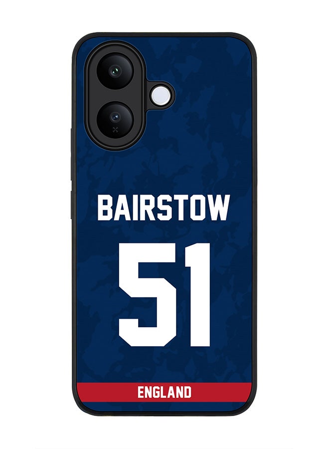Stylizedd For vivo V60 Lite 5G / V60 Lite 4G Case,Slim fit Camera Protection, Shockproof Thin Phone cover  - England Jonny Bairstow, Jersey No 51 - Image 1