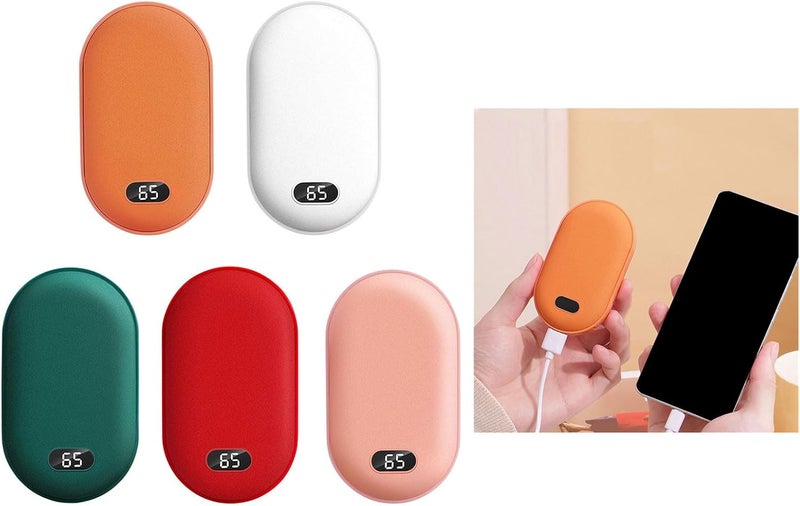 Fast Charging Heat Pack with USB Create Port 3 Heat Modes 3000mAh Compact Winter Essential Rechargeable Hand Warmer - Image 2