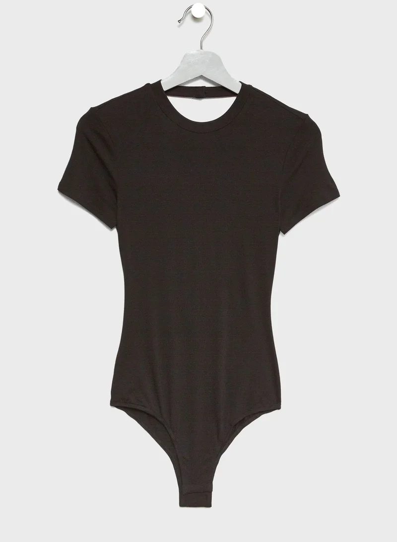 Ginger Ribbed Open Back Body