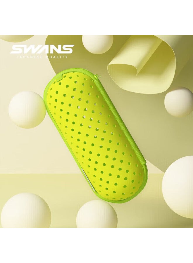 Swans Swimming Goggles Case, Breathable Lightweight Eyeglass Case, Professional Waterproof Large Goggles Storage Box, Portable Swimming Equipment, Green - Image 2