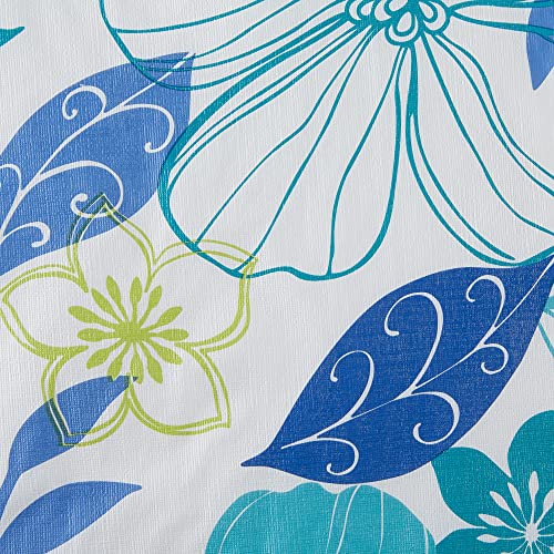 DII Summer Vinyl Tabletop Collection Flannel Backed Floral Tablecloth, Rectangle 60x84, Tropical Bahama - Image 3