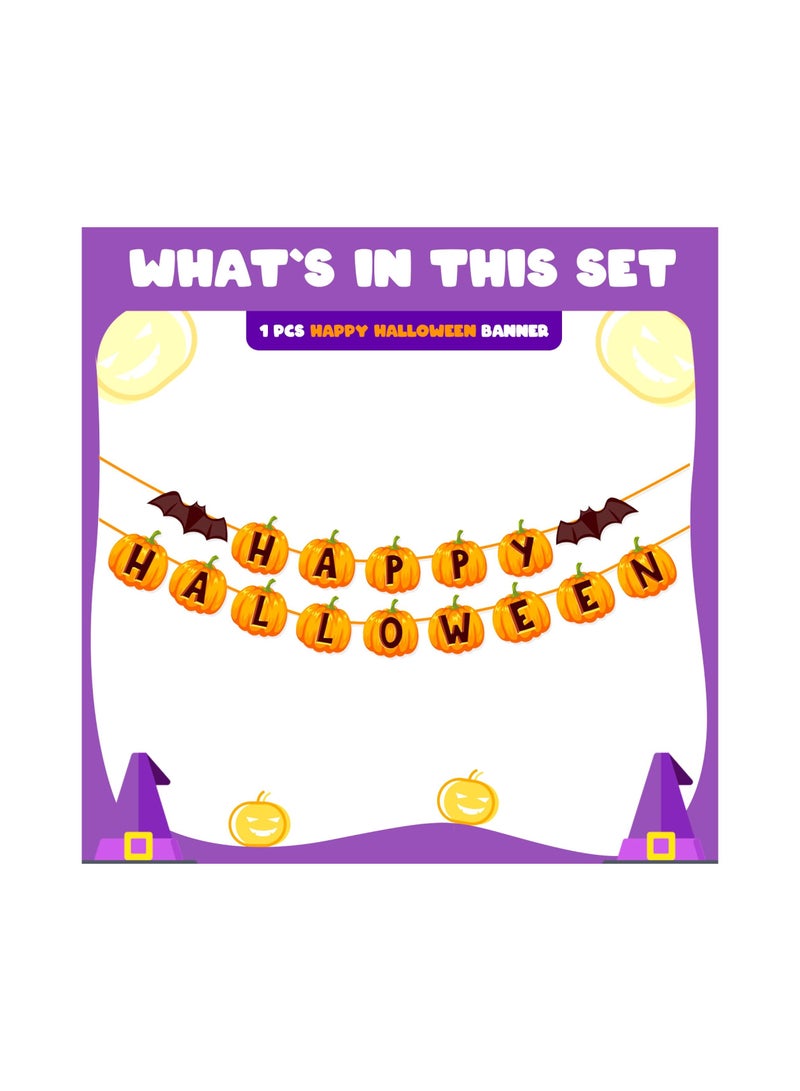 Highland 1 Piece Pumpkin Halloween Banner - Image 2